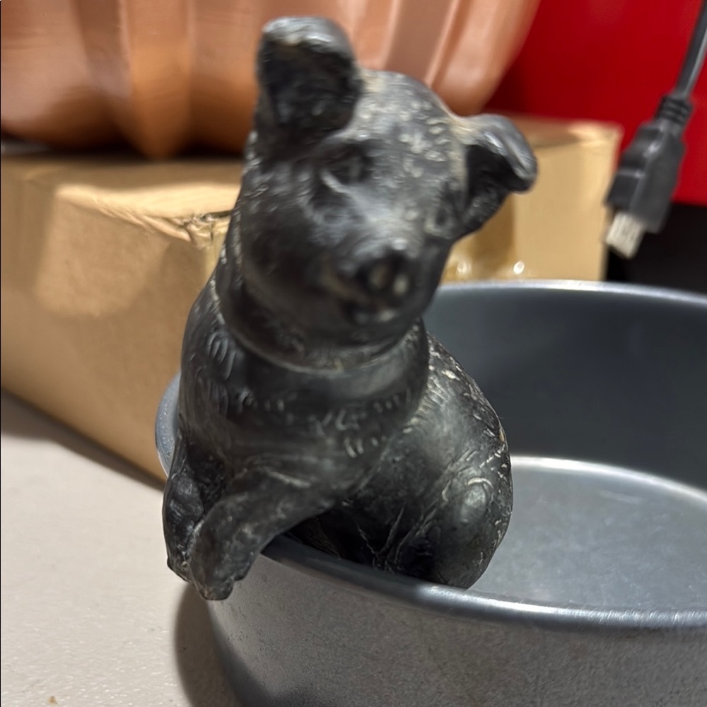 Black Dog Figurine Accent Decor